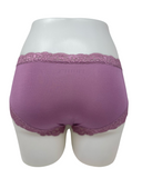 Fleur't 600 Berry Glaze Iconic Modal Lace Trim Boyshort Myselflingerie.com