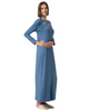 Pen-ky 11915 Dusty Blue Flower Bouquet Cotton Blend Coverall Nursing Nightgown Myselflingerie.com