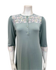 Oh! Zuza B49 Sage Lace Button Down Modal Nightshirt Myselflingerie.com