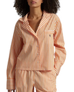 Polo by Ralph Lauren 4P8004-R2611 Tangerine Shirting Stripes Long Sleeves Pajamas Set Myselflingerie.com