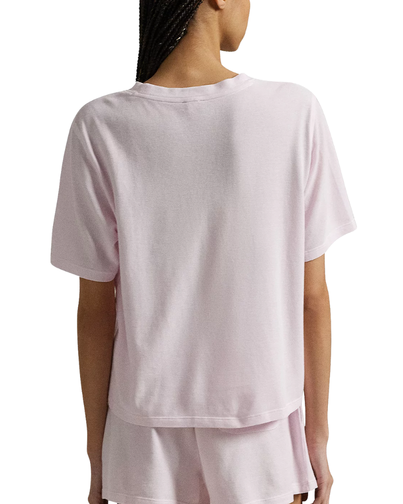 Polo by Ralph Lauren 4P0205-R2521 Pink Knit Oxford Short Sleeve Shorts Pajamas Set Myselflingerie.com