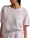 Polo by Ralph Lauren 4P0205-R2521 Pink Knit Oxford Short Sleeve Shorts Pajamas Set Myselflingerie.com