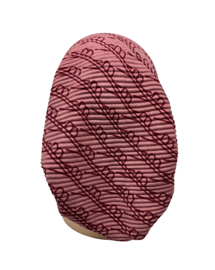 Revaz HS591N Burgundy Crinkle Gucci Adjustable Pre-Tied Bandanna with Velvet Grip Myselflingerie.com