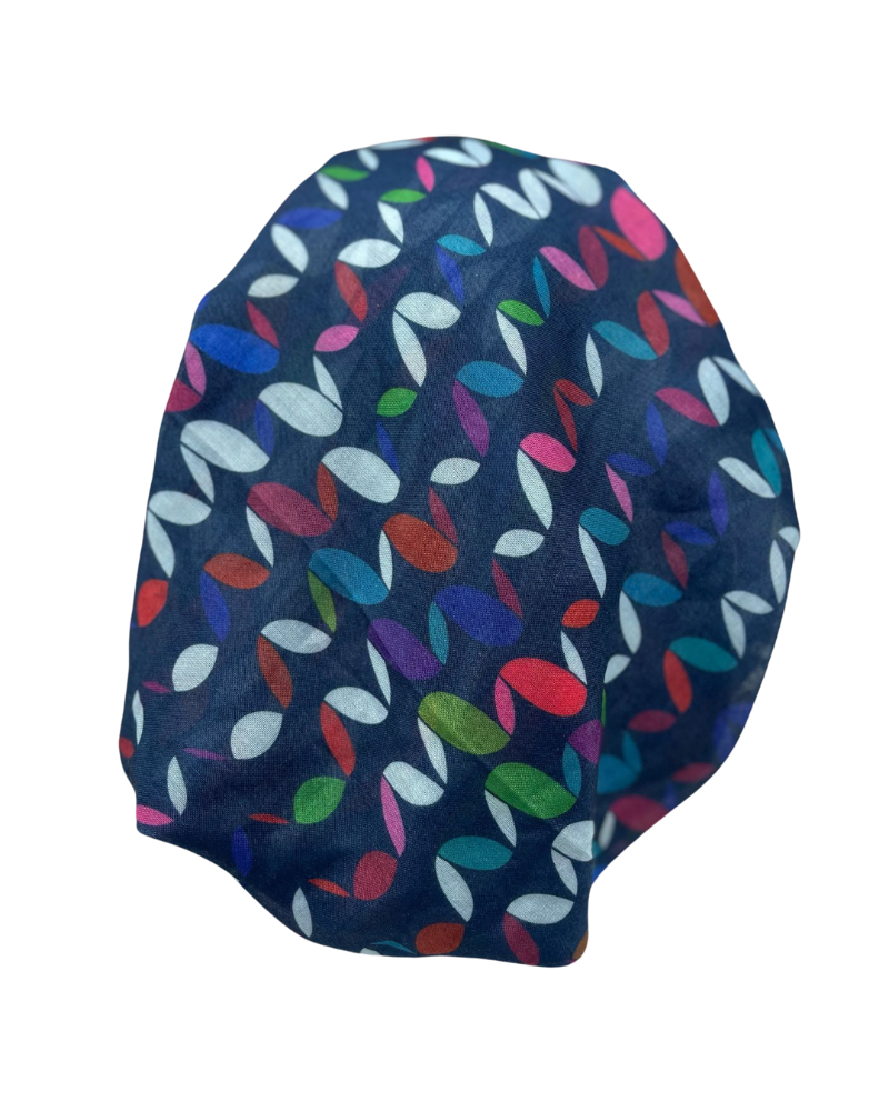 It's Younique PP-SL-BL Blue Small Leaves Pre-Tied Bandanna with Velvet Grip Myselflingerie.com