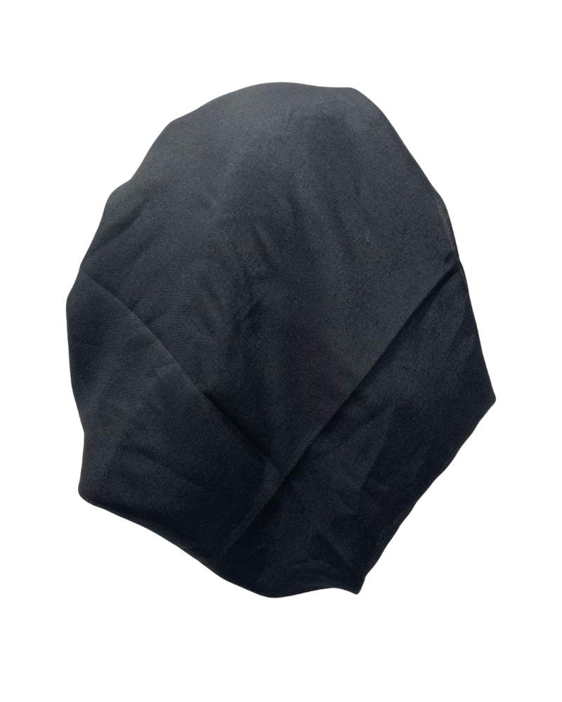 It's Younique PP-BRDR-BLK Black Satin Border Pre-Tied Bandanna with Velvet Grip Myselflingerie.com