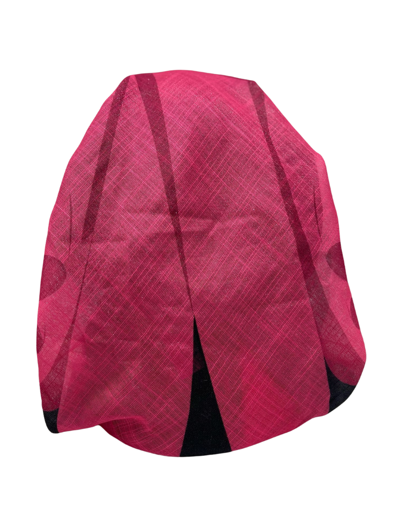 It's Younique OB-BOW-PNK Pink Bow On Black Shimmer Pre-Tied Open Back Bandanna with Velvet Grip Myselflingerie.com