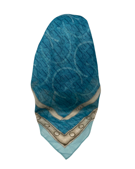 It's Younique OB-DI-GN Green Shimmer Dior Inspired Pre-Tied Open Back Bandanna with Velvet Grip Myselflingerie.com