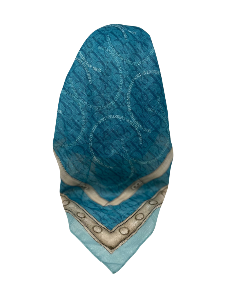 It's Younique OB-DI-GN Green Shimmer Dior Inspired Pre-Tied Open Back Bandanna with Velvet Grip Myselflingerie.com