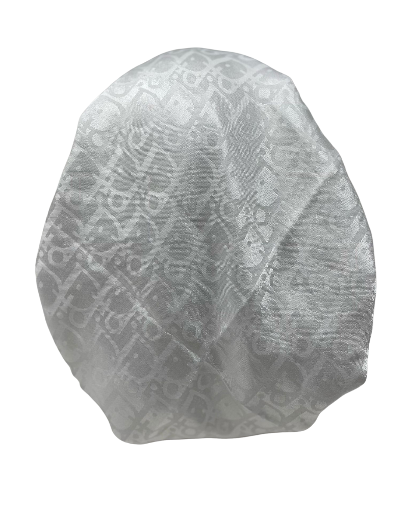 It's Younique PP-DI-WH White Dior Inspired Pre-Tied Bandanna with Velvet Grip Myselflingerie.com