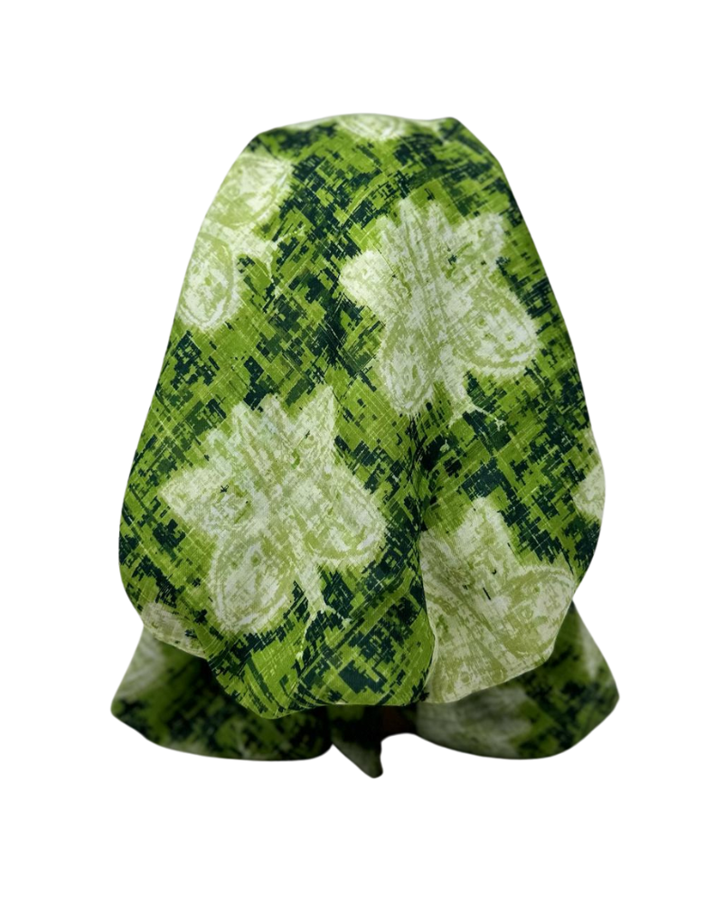 It's Younique PP-BU-GN Green Butterfly Digital Print Pre-Tied Bandanna with Velvet Grip Myselflingerie.com