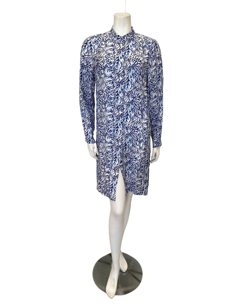 Furstenberg 403/31600 Reef Motifs Blue Button Down Swim Cover Up Myselflingerie.com