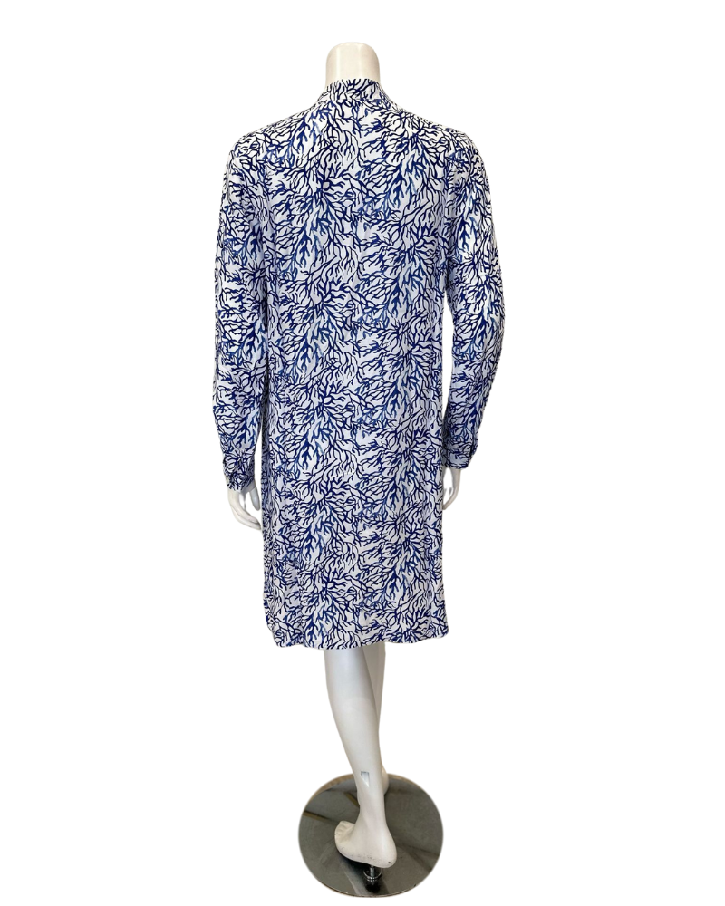Furstenberg 403/31600 Reef Motifs Blue Button Down Swim Cover Up Myselflingerie.com