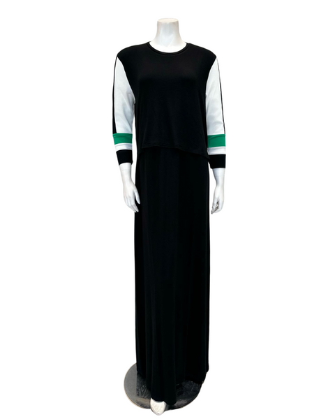 ORD Black Tennis Style Modal Nursing Nightgown Myselflingerie.com