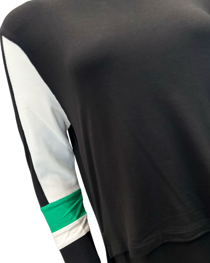 ORD PNO257113B Black Tennis Style Modal Nursing Nightgown Myselflingerie.com