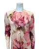 Simondona S6269 Pink Watercolor Floral Print Button Down Modal Nightgown Myselflingerie.com