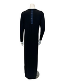 ORD PRO2577 Black with Denim Stripe Pull On Modal Teen Nightgown Myselflingerie.com