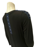 ORD PRO2577 Black with Denim Stripe Pull On Modal Teen Nightgown Myselflingerie.com