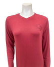 Angelice S-7259 Rosewood  Modest V Neck Ribbed Modal Nightgown Myselflingerie.com