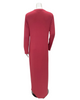 Angelice S-7259 Rosewood  Modest V Neck Ribbed Modal Nightgown Myselflingerie.com