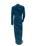 Angelice S-7259 Peacock Modest V Neck Ribbed Modal Nightgown Myselflingerie.com