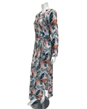4530 Floral Ribbed Modal Morning Robe