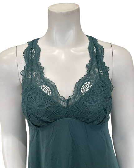 Fleur't 630 Evergreen Lace T-Back Short Modal Chemise Myselflingerie.com