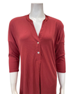 Fleur't 6004 Chili Rib Dolman 3/4 Sleeve Modal Nightshirt Myselflingerie.com