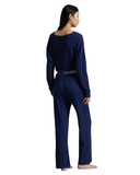 4P0155-R3815 Navy Club Waffle Knit Pajamas Set