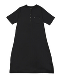 Mon Loungewear CBSSN Black Button Down Short Sleeve Modal Nightshirt Myselflingerie.com