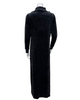 ORD DRP26W7026 Black Velour Zipper Lounger with Ribbed Collar Myselflingerie.com