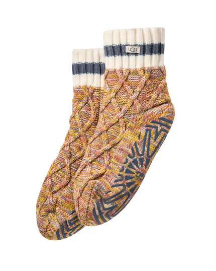 UGG 1176579 Dusk/Dart Melange Deedee Fleece Lined Quarter II Socks Myselflingerie.com