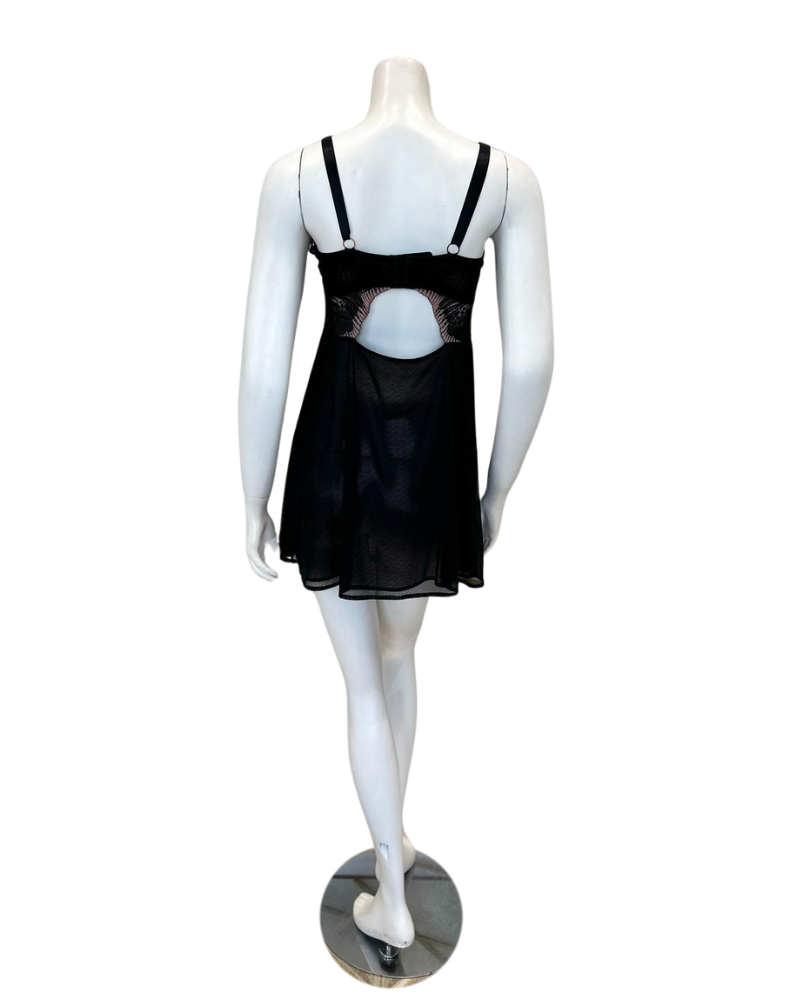 Montelle 9562 Black/Bloom Dolce Vita Bandeau Muse Chemise Set Myselflingerie.com