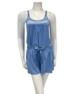 Fleur't 6138 Hampton Blue In Love Cami & Shorts PJ's Set Myselflingerie.com