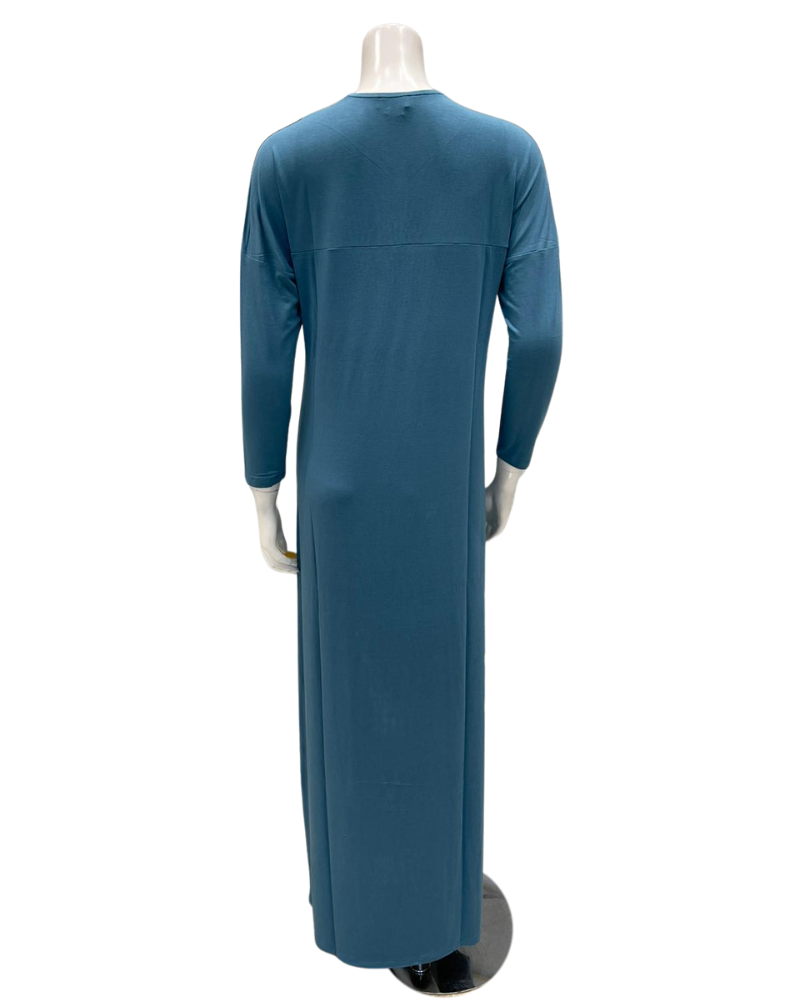 Lunderbeck N5125-25 Mediterranian Beaded Monogram Pull On Modal Nightgown Myselflingerie.com