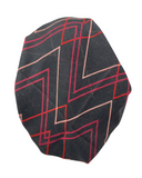 Lizi Headwear AZZBLPI Black/Pink Zig Zag Pre-Tied Bandanna with Full Grip Myselflingerie.com