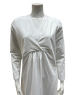 Chicolli N5102 White Laurel Versatile Wrap Cotton Nursing Nightgown Myselflingerie.com