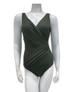Gottex 25LL178 Olive Lattice Square Neck Swimsuit Myselflingerie.com