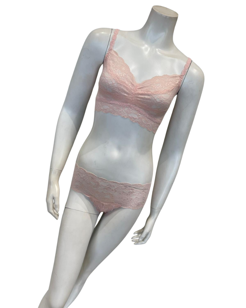 Cosabella NEVER1301+07ZL Pink Lilly Sweetie Bralette & Panty Set Myselflingerie.com