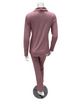 Oh! Zuza 4533 Antique Rose Shawl Neck Ribbed Modal Pajamas Set Myselflingerie.com