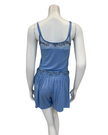 Fleur't 6138 Hampton Blue In Love Cami & Shorts PJ's Set Myselflingerie.com