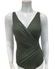 Gottex 25LL178 Olive Lattice Square Neck Swimsuit Myselflingerie.com