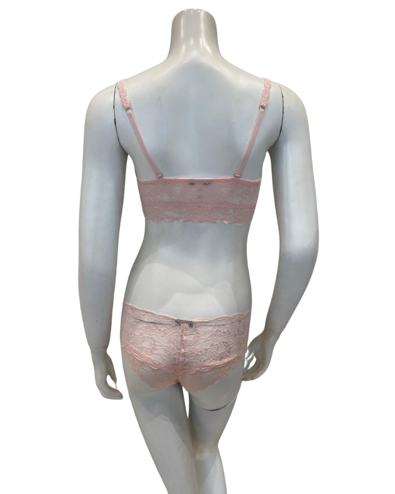 Cosabella NEVER1301+07ZL Pink Lilly Sweetie Bralette & Panty Set Myselflingerie.com