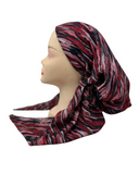 Ahead Burgundy Rose Vintage Aspen Israeli Style Long Tails Pre-Tied Bandanna