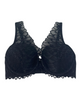 Montelle 9304 Black Lacy Mystique Plunge Underwire Bra Myselflingerie.com