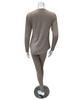 Jackie O'Loungewear PJSET-TN Tan Ribbed Heather Round Neck Modal Pajamas Set Myselflingerie.com