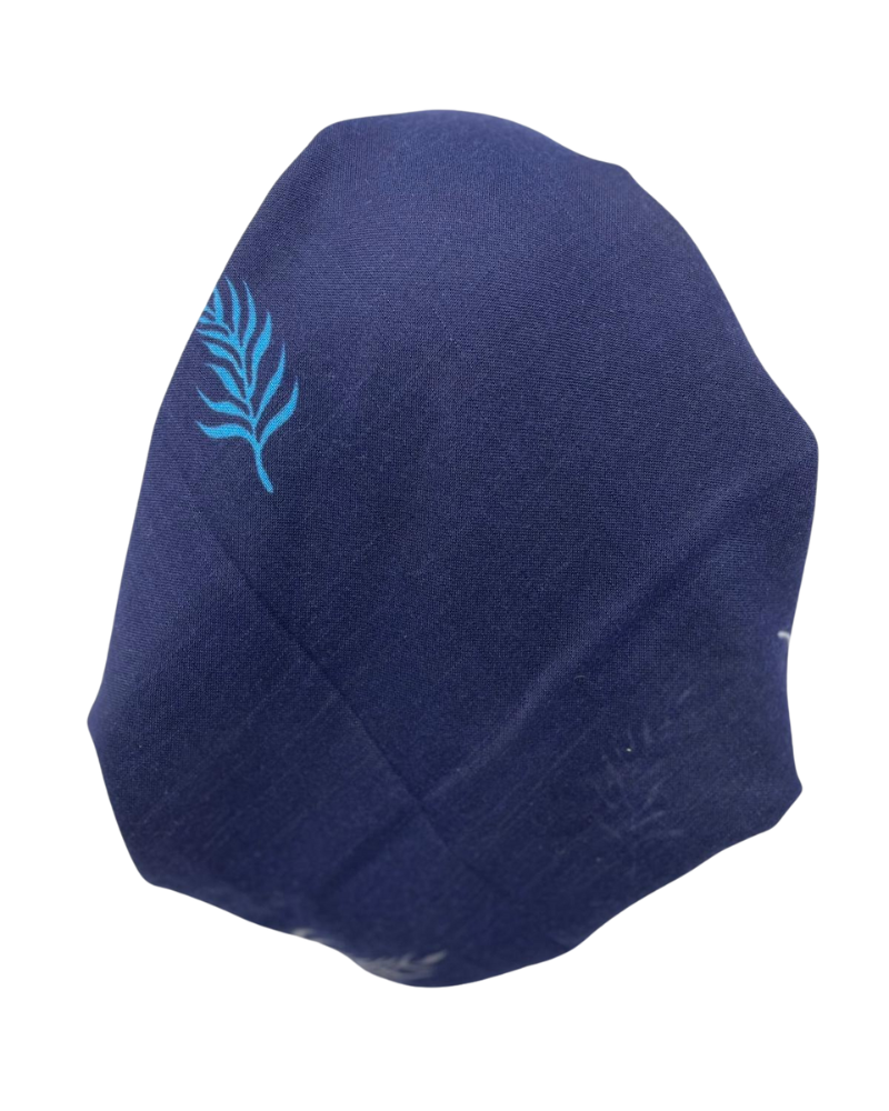 Lizi Headwear ALVNACF Navy/Colorful Leaves Pre-Tied Bandanna with Full Grip mysellfingerie.com