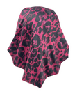 Triple Up BUL992 Raspberry Leopard Print Unlined Pre-Tied Bandanna Myselflingerie.com