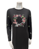 ORD PRO26W7007 Black Floral Circle Modal Pull On Nightgown Myselflingerie.com