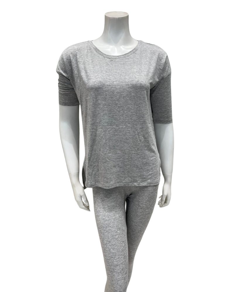 Oh! Zuza M4532 Heather Grey Modal Pajamas Set Myselflingerie.com