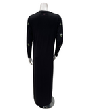 ORD PRO26W7007 Black Floral Circle Modal Pull On Nightgown Myselflingerie.com